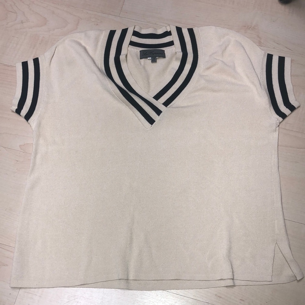 Les Copains short sleeves sweater sz 48/L